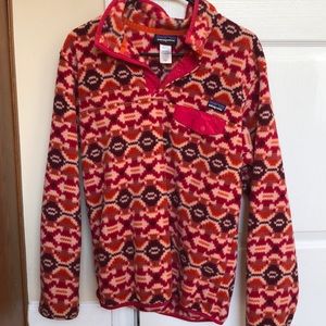 Patagonia Synchilla Pink Orange Tribal Fleece